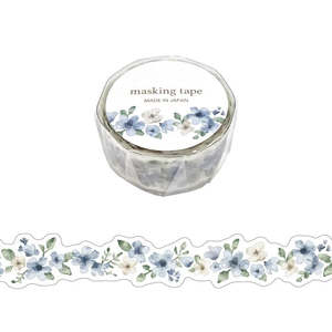 All Washi Tapes: Masking Tape - Blue Flowers