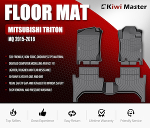 KIWI MASTER 3D TPE Car Floor Mats Fit Mitsubishi Triton MQ 2015-2018 - MJs Tradi&hellip;