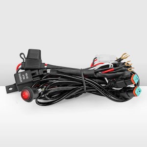 Products: Lightfox 2 Way High Beam Wiring Harness w/ DT 2-Pin Connectors For LED Light Bar - MJs Trading NZ- One-Stop for Jeep Wrangler Accessories