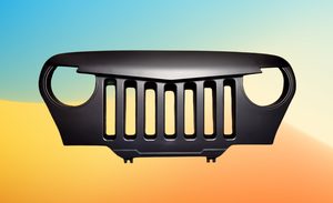 Racing Grills for Jeep Wrangler TJ 1997-2006 (Angry Bird I) Matt Black - MJs Tra&hellip;