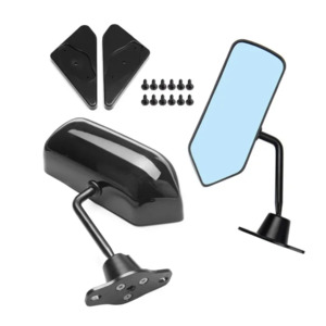 Products: Universal Side Mirrors Racing Style MX5 2pcs (Black) - MJs Trading NZ- One-Stop for Jeep Wrangler Accessories