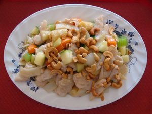 Products: Stir fried chicken with cashew
