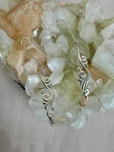 Earrings: Scroll  Hook Earrings by Kim Jobson