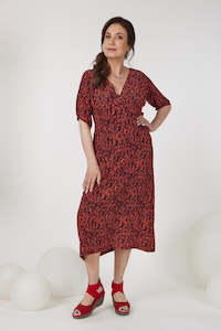 Dress: Vesta Ophelia Midi Dress - Sunburst