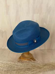Hats: Teal Flight Fedora / Hills Hats Made in NZ