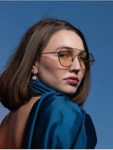 Happy to sit on your face Sunglasses - Di Lusso / Gold