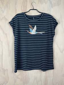 100 Under: Pluto Alice T -Grey Stripe / Bird