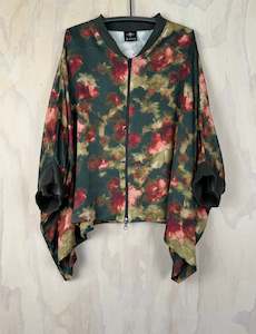 Tops Summer 22 23: Drape Bomber | Rosewood Satin