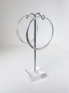 Michele Johnson Jewellry: Silver Hoop Earrings -  40mm diameter