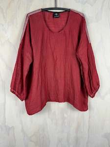 Juna Linen Gauze Top | Rouge