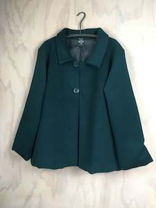 Vesta Winter Jacket - Jade Wool Twill