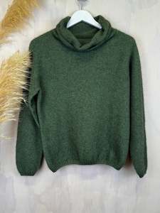 Moss Stitch Cowl Jumper  l  Jungle