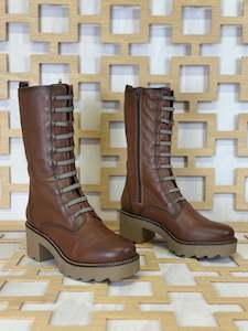 Winter Boots Bags 24: Valerias | Viper Tan Lace Boot