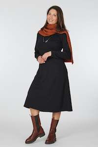 Vesta Winter 24: Vesta Amelie Dress  - Black Ponti
