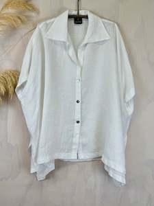 Tops 21: Juna Slit Shirt | Blanc Linen