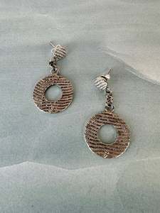 Michele Johnson Jewellry: Ripple Circle earrings - Sterling Silver