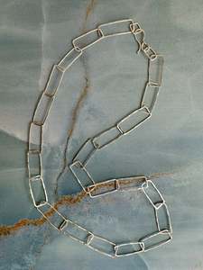 Rectangle Chain Necklace by Michele Johnson