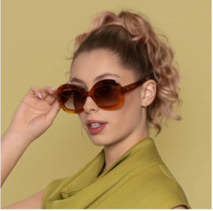 Happy to sit on your face Sunglasses | Discernment Burnt Orange