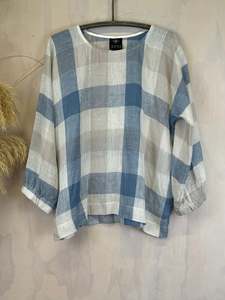 Juna Tuesday Top | Cornflower Check