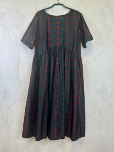 Pluto Tula Dress | Black and Red Weave