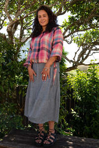 Juna Tulip Cargo Skirt | Chambray