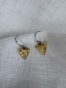 Gold gilded Heart Hooks by Michele Johnson