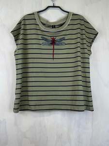 Pluto: Pluto Alice T | Olive/Navy Stripe Dragonfly