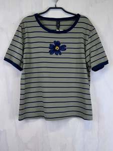 Pluto T | Sage Navy Stripe Daisy