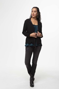 Vesta: Vesta Tie Gala Jacket - Black Crepe sateen