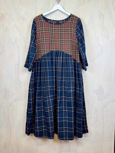 Linen: Pluto Tula Dress | Ink Chocolate Tartan
