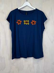 Pluto Alice Top | Blue Merino Triple Daisy