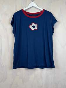 Pluto Alice Top | Blue Merino Double Daisy