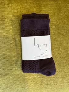 Knitwear 25: Slow Mesh Sox | Aubergine