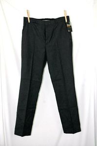 School - parent logon: Charcoal Flat Front Trousers