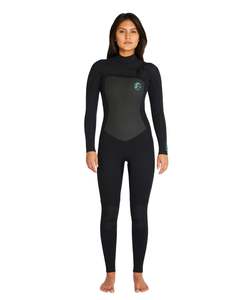 Womens Wetsuits: O'Neill Womens Focus 4/3mm Steamer Chest Zip Sealed Full Wetsuit