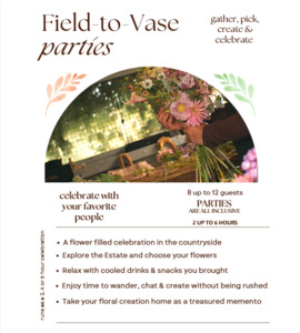 Products: Field-to-Vase Parties (2 hours)
