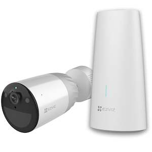 Security: EZVIZ 4MP Single Camera Wire-Free Security Kit. Includes 1x Base Station & 1x BC