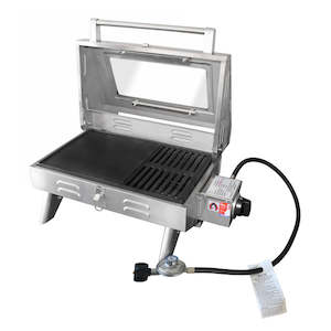 Kiwi Sizzler: Kiwi Sizzler Gas BBQ Marine Grade Boating Boat Window Top BBQ with Flame Guard