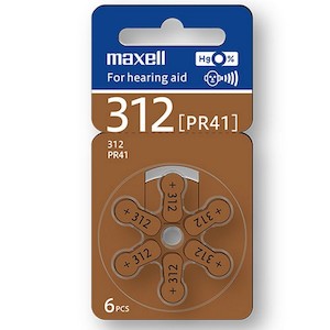 Maxell: maxell hearing aid battery za312 6 pack