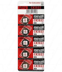 Maxell: Maxell Lithium Battery CR2032 3V Coin Cell - 5 Pack