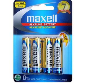 Maxell: Maxell Alkaline Batteries AA 4 Pack LR6GD-4B