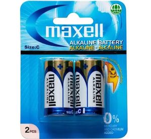 Maxell: Maxell C Size Alkaline Batteries 2 Pack LR14GD-2B