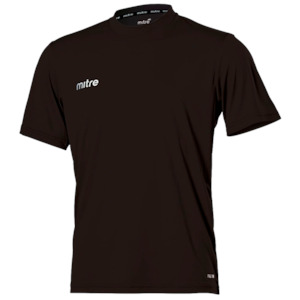 Mitre Metric Short Sleeve Football Soccer Black Jersey - Youth Medium T60101-BA1-MY