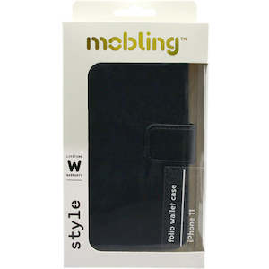 Mobling iPhone 11 Magnetic Wallet Case Black