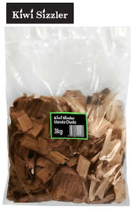 Kiwi Sizzler: Kiwi Sizzler Manuka Chunks 3kg Cooking & Smoking Sawdust MCKS