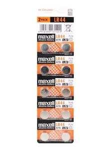 Maxell: Maxell LR44 Battery Button Cell 1.5V - 10 Pack MXLR44