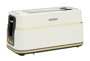 Gifts For Her: Morphy Richards Signature Soft Gold 4 Slice Long Slot Toaster - Matte White