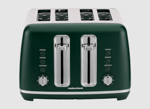 Morphy Richards Ascend Chrome 4-Slice Toaster - Racing Green