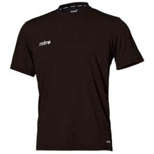 Mitre Metric Short Sleeve Football Soccer Black Jersey - XS Xtra Small T60101-BA1-XS