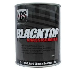 KBS Blacktop Permanent UV Top Coat Chassis Coater Satin Black 1L 8402